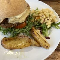 Truffle mushroom burger  at Claire's Corner Copia in New Haven