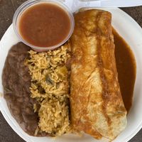 Outside wet tofu burrito  at Island Taco in Waimea