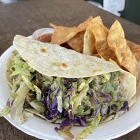 Tofu taco with cilantro lime.  at Island Taco in Waimea