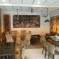 Het interieur at Afrikaans Restaurant Seni in Almere