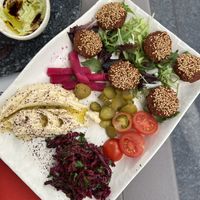Falafel plate  at Arabesca in Sevilla