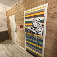 Door to room for devotion   at Kasvisravintola Brindavan & Bhajan Cafe in Helsinki