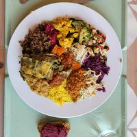 Look at those colors at Kasvisravintola Brindavan & Bhajan Cafe in Helsinki