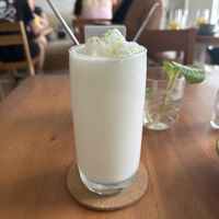 Coconut lemonade   at Cafe de la Mañana in Cartagena