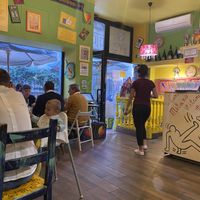 Inside(upstairs) at Piz in Milan