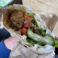 Vegan goulash wrap  at Green 13 - Lvivska Square in Kyiv