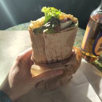 Eggplant and (vegan) feta wrap at Green 13 - Lvivska Square in Kyiv