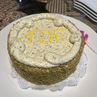 Pistachio cake at Edge of the Woods Natural Market in New Haven