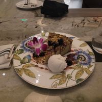 Vegan Pistachio cheesecake at Aria Hotel - CATCH in Las Vegas