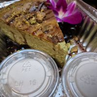 Pistachio cheesecake to go at Aria Hotel - CATCH in Las Vegas