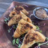 Samosas  at Russell's by Eat Healthy Kauai in Wailua