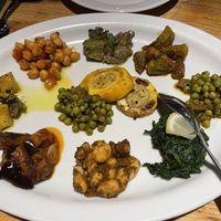 Vegan mixed vegetable mezze  at Marres Kitchen in Maastricht