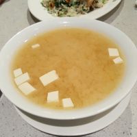 miso soup and fried rice at King's Cafe in Toronto