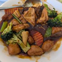 Kung Pao, really good and has a bit of a kick! at King's Cafe in Toronto