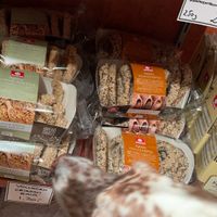 Breadsticks (most are vegan) the one with corn has milk powder at Weinhandlung Cava in Berlin