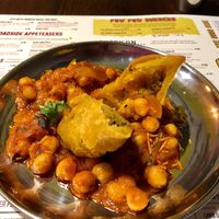 Samosa chaat at My Delhi Indian Street Food in Newcastle Upon Tyne