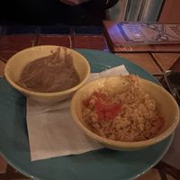 Side order of rice and beans. Very bland, but at least they’re vegan.  at Julio's Barrio in Edmonton
