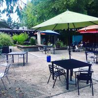 Outdoor dining  at Namu in Durham