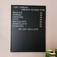 Coffee menu ☕️  at Eat Your Garden in Stockholm