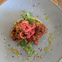 Courgette fritter at The Jackdaw in Denton
