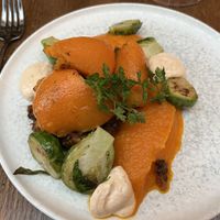 Pumpking and lentil main  at Ragu in Helsinki