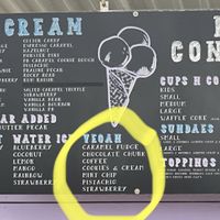 Menu  at Eddie Confetti's Ice Cream in Asbury Park