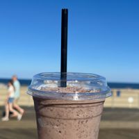 Raspberry chip milkshake  at Eddie Confetti's Ice Cream in Asbury Park