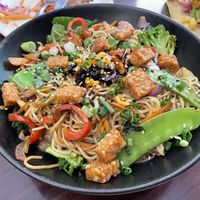 Peanut noodles   at Moonrise Comida Vegana in Guatemala City