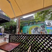 View from outside at Moonrise Comida Vegana in Guatemala City