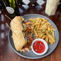 Seitan sandwich...  at Moonrise Comida Vegana in Guatemala City