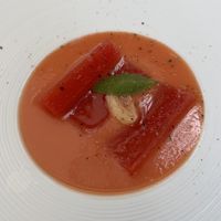Gazpacho with watermelon  at De Levensboom in Hasselt