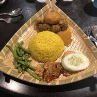Monkey head mushroom Rendang with turmeric rice   at Coco Veggie Nonya Cuisine 椰素林 in Central Singapore