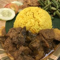 Vegetarian Randang with Turmeric Rice  at Coco Veggie Nonya Cuisine 椰素林 in Central Singapore