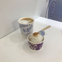 Coconut plain flavour and coconut milk latte!  at Coconut Glen's in Tokyo