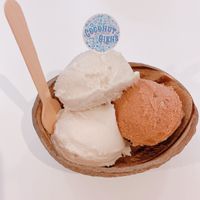 Original, vanilla, and chocolate  at Coconut Glen's in Tokyo