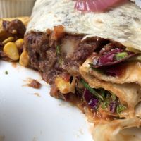The vegan Burrito filling   at La Bamba in Esbjerg