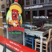 They advertise with their vegetarian/vegan options  at La Bamba in Esbjerg