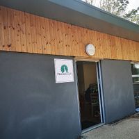 Outside of the cafe  at Peacock Cafe in Stanmore