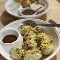 Sev puri - vegan at Five Chutneys in Arusha