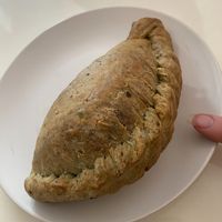 Huge onion cauliflower onion bhaji pasty, super tasty with lovely spices! Definitely understand why it’s a best seller! at Lenny's of Rochester in Rochester