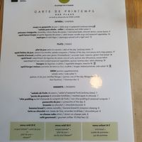 Menu at apeti - Ségur in Paris