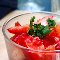 Strawberries in season, simmered, delicious and not too sweet as I like them. at apeti - Ségur in Paris