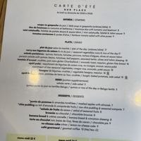 Menu  at apeti - Ségur in Paris
