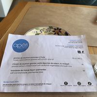 Fish menu  at apeti - Ségur in Paris