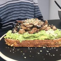 Avo and shrooms at Oliver Green - East in Amsterdam