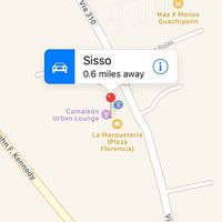 Map of destination at Sisso Taste of Jerusalem in San Jose