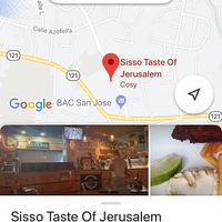 Another map at Sisso Taste of Jerusalem in San Jose