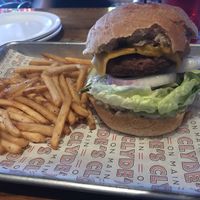Vegan Burger and Fries  at HiFi Clyde's in Chattanooga
