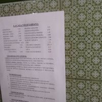 Limited menu at La Casa Vegetariana in Guayaquil