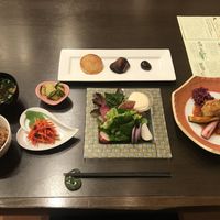 Dinner, traditional Japanese cuisine   at Goen no Mori in Yugawara